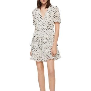 All SAINTS polka dot ruffle mini dress. Size 4